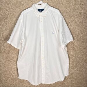 Imperfect Polo Ralph Lauren 2XLT classic fit white button down shirt 100% cotton